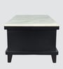 Plush Marble Top Coffee Table In Blank & White Finish