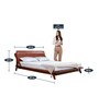 Plush Sheesham Wood Queen Size Bed in Rich honey Finish