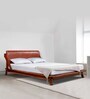 Plush Sheesham Wood Queen Size Bed in Rich honey Finish