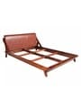 Plush Sheesham Wood Queen Size Bed in Rich honey Finish