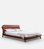 Plush Sheesham Wood Queen Size Bed in Rich honey Finish