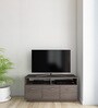Pluto Tv Console in Brown Flowery Wenge Finish With Storage