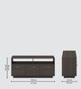 Pluto Tv Console in Brown Flowery Wenge Finish With Storage