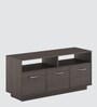 Pluto Tv Console in Brown Flowery Wenge Finish With Storage