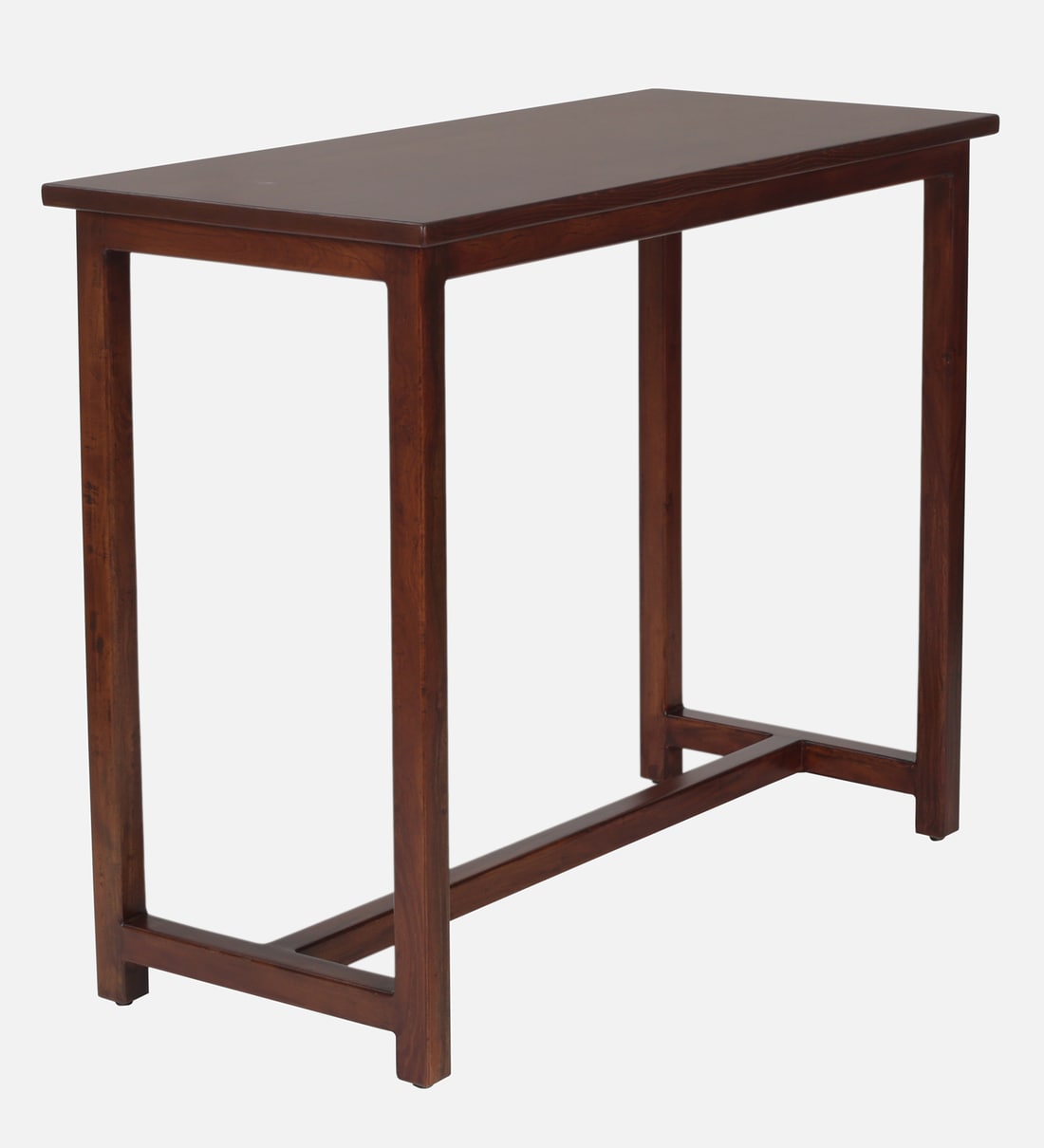 Buy Poise Solid Wood Bar Table Set in Walnut Veneer Finish with 2 Chair by Ekbote Timber Homes