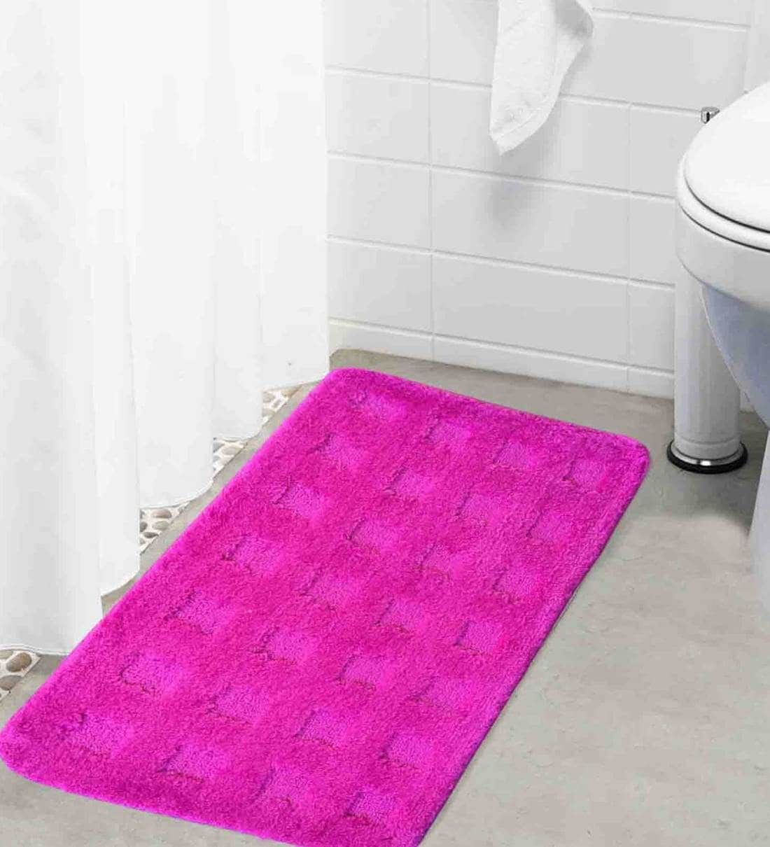 Buy Brown Polyester AntiSkid Bath Mats 32 x 20 inches by Lushomes