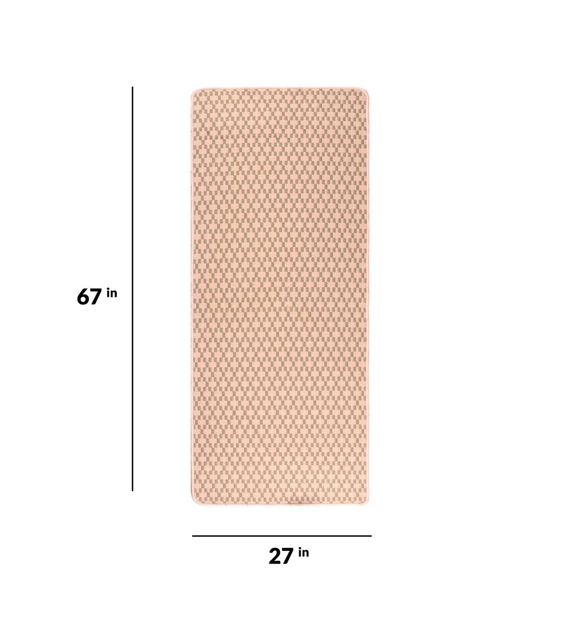 Pink EEVA Foldable 6 mm Anti Skid 6 ft x 2 ft Yoga Mat By COMFIDELITAS