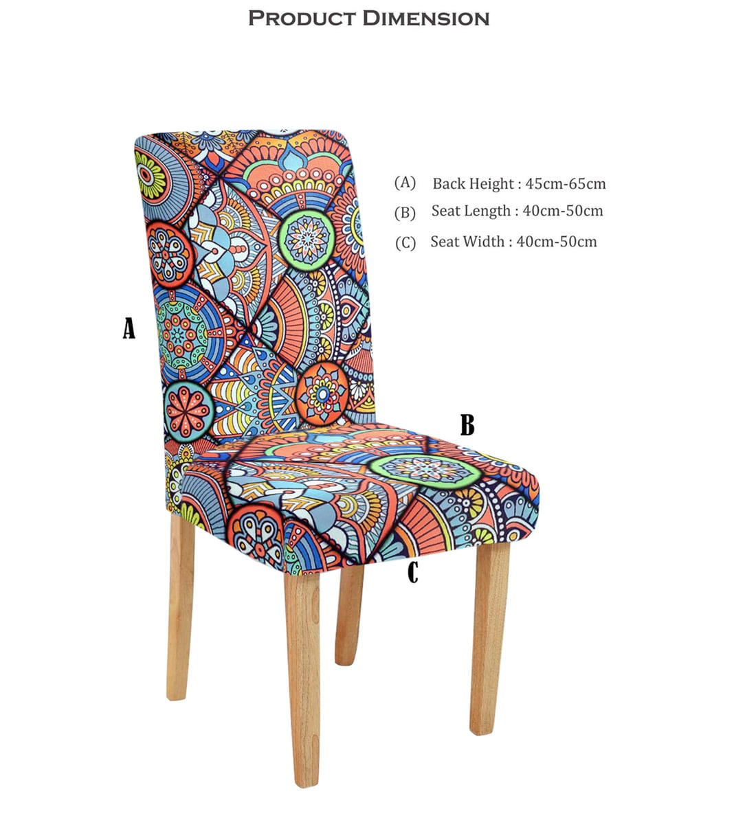 Buy Multicolor Traditional Polyester 15x19 Inch Stretchable Chair