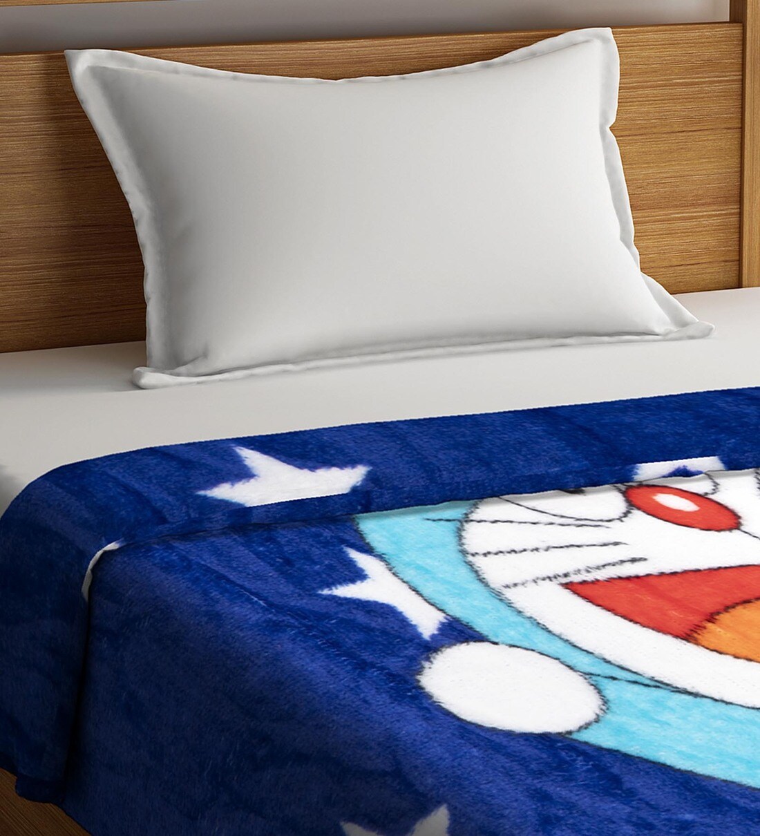 Buy Blue Polyester 210 GSM Single Bed AC Room Blanket by Neudis Online