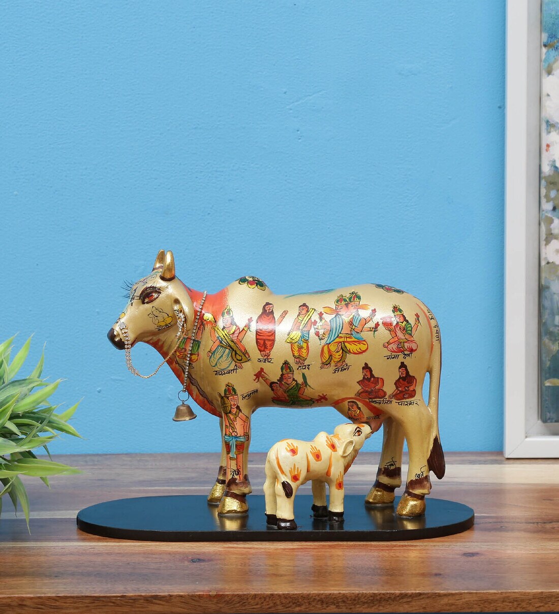 Buy Polyresin Cow Figurines In Cream By Godeccor Online Animal