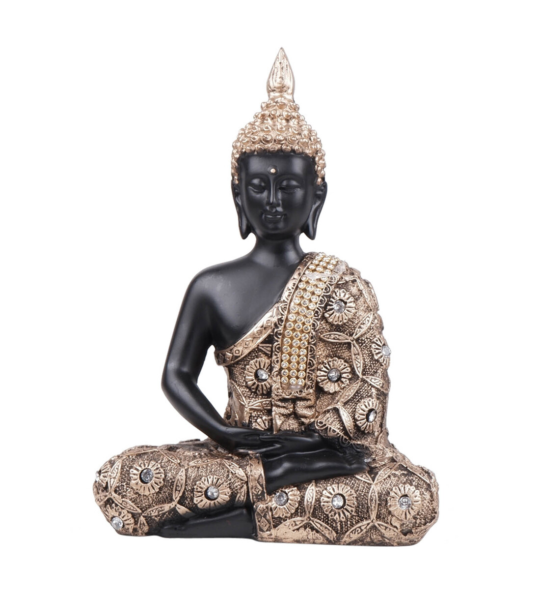 Buy Polyresin Meditating Buddha Figurine By White Ink Decor Online ...