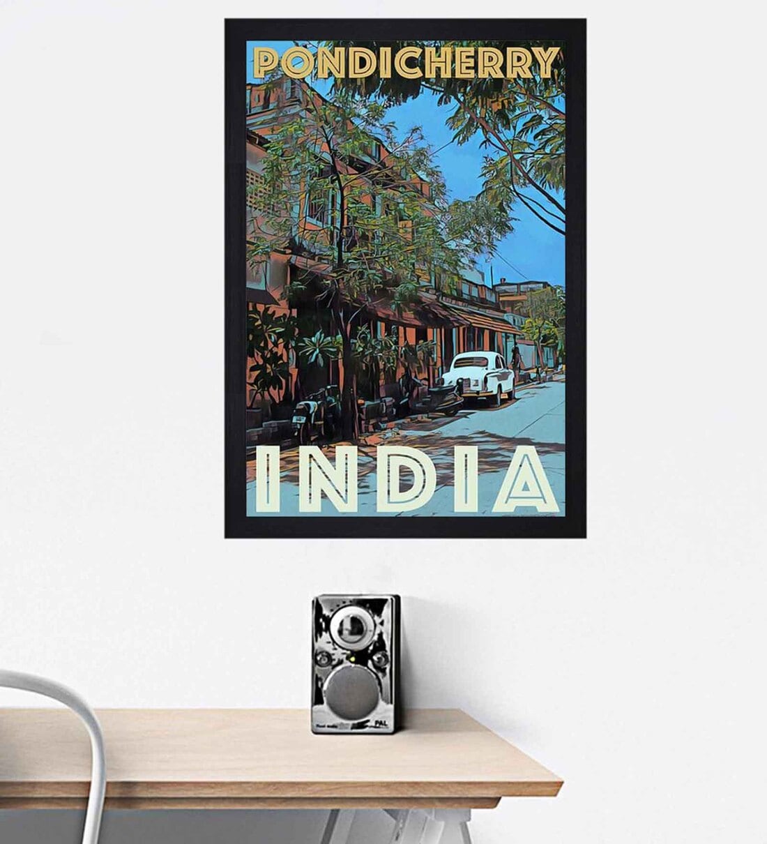 Buy Pondicherry India Texture Paper Framed Art Print by Cheque Decor