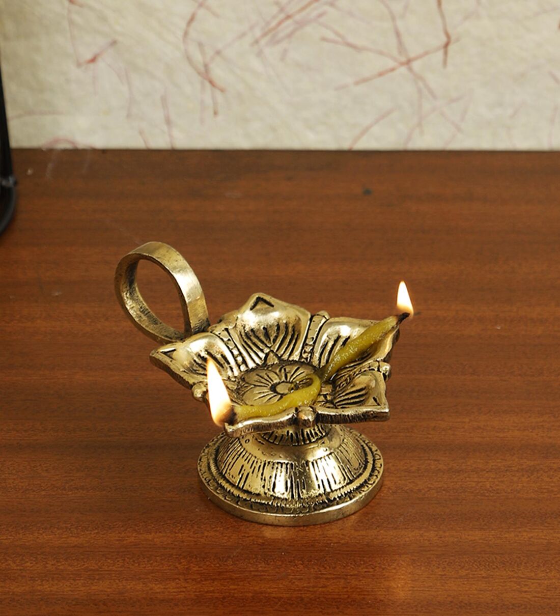 Buy Pooja Golden Brass Aarti Diya At Off By Imli Street Pepperfry