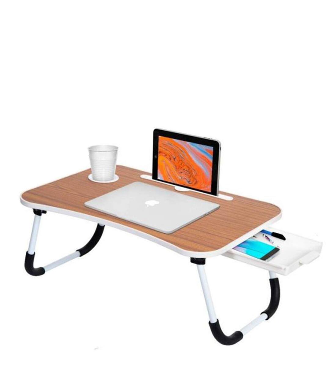 Buy Portable Laptop Table in Wooden Finish by StarAndDaisy Online