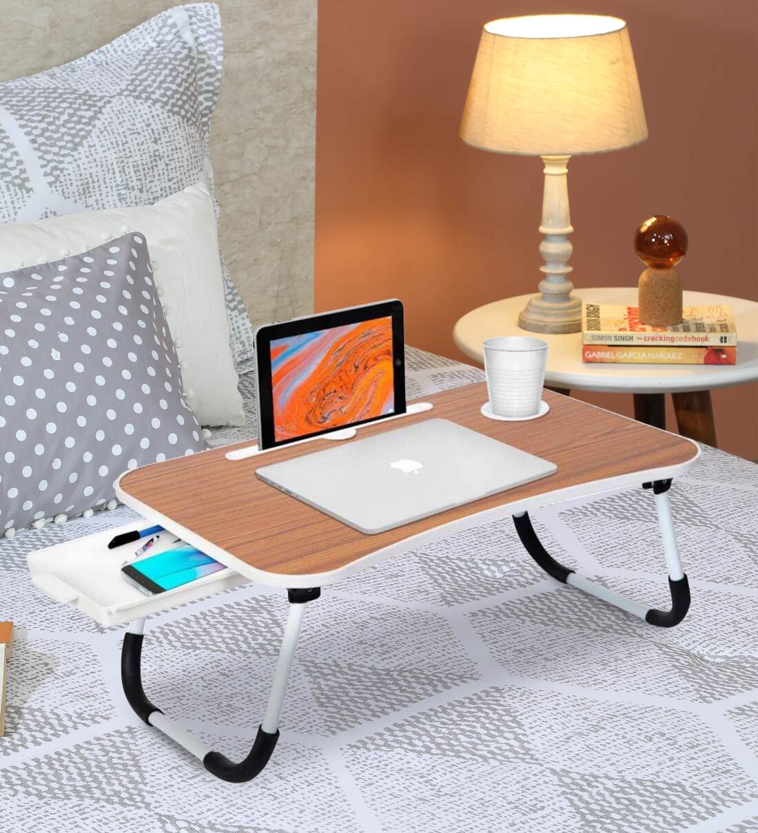 Buy Portable Laptop Table in Wooden Finish by StarAndDaisy Online
