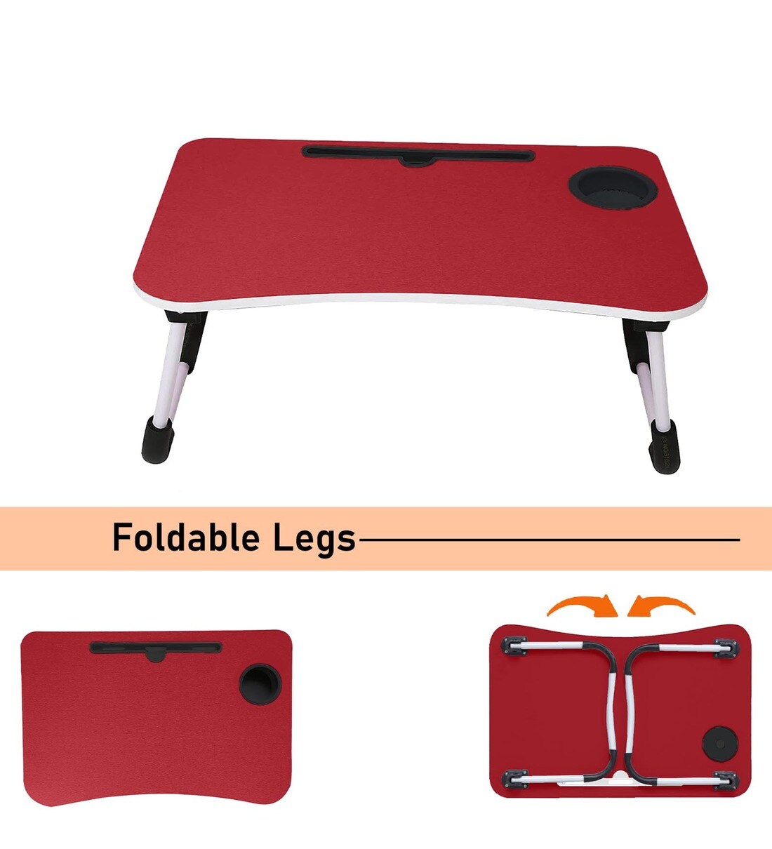Buy Portable Table in Red Finish Online Portable Tables Study