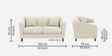 Polon Fabric 2 Seater Sofa In Maple Cream Color