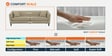 Polon Fabric 3 Seater Sofa In Honey Beige Colour