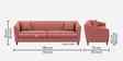 Polon Fabric 3 Seater Sofa in Salmon Pink Color