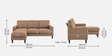Pora RHS 4 Seater Sectional Sofa In Cosmic Beige Colour