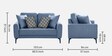 Portland Fabric 2 Seater Sofa in Blue Colour