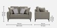 Portland Fabric 2 Seater Sofa in Grey Colour