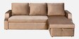 Portland Fabric Pull Out Sofa Cum Bed In Light Brown Colour With Storage