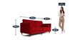 Porto 3 Seater Sofa In Red Colour