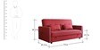 Porto Fabric Convertible Sofa Cum Bed In Maroon Colour With Storage