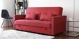 Porto Fabric Convertible Sofa Cum Bed In Maroon Colour With Storage