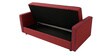 Porto Fabric Convertible Sofa Cum Bed In Maroon Colour With Storage