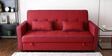 Porto Fabric Convertible Sofa Cum Bed In Maroon Colour With Storage
