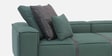 Portofino Chenille Fabric LHS Sectional Sofa in Pine Green Colour