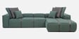 Portofino Chenille Fabric LHS Sectional Sofa in Pine Green Colour