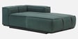 Portofino Chenille Fabric LHS Sectional Sofa in Pine Green Colour