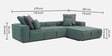 Portofino Chenille Fabric LHS Sectional Sofa in Pine Green Colour