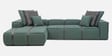 Portofino Chenille Fabric RHS Sectional Sofa in Pine Green Colour