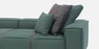 Portofino Chenille Fabric RHS Sectional Sofa in Pine Green Colour