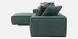 Portofino Chenille Fabric RHS Sectional Sofa in Pine Green Colour