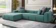 Portofino Chenille Fabric RHS Sectional Sofa in Pine Green Colour