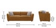 Portugal Fabric 3 Seater Sofa in Brown Colour Portugal Fabric 3 Seater Sofa in Brown Colour