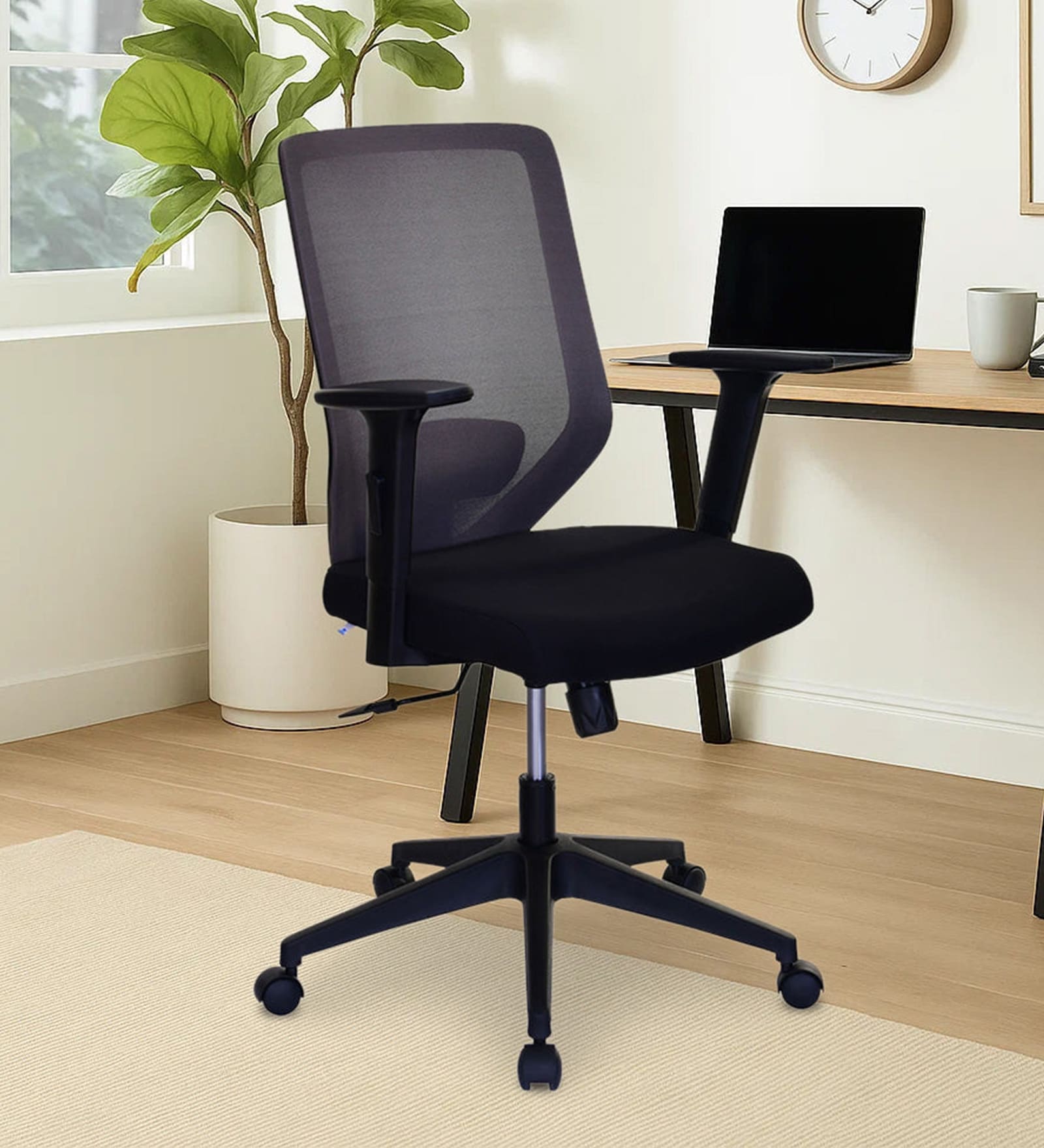 Poise Mid Back Office Chair In Grey Colour Poise Mid Back Office Chair In Grey Colour