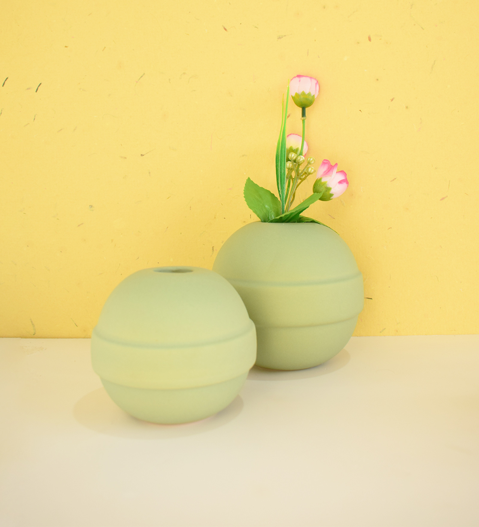 Pokemon Ball (Set Of 2) Mint Green Ceramic Table Vase Pokemon Ball (Set Of 2) Mint Green Ceramic Table Vase