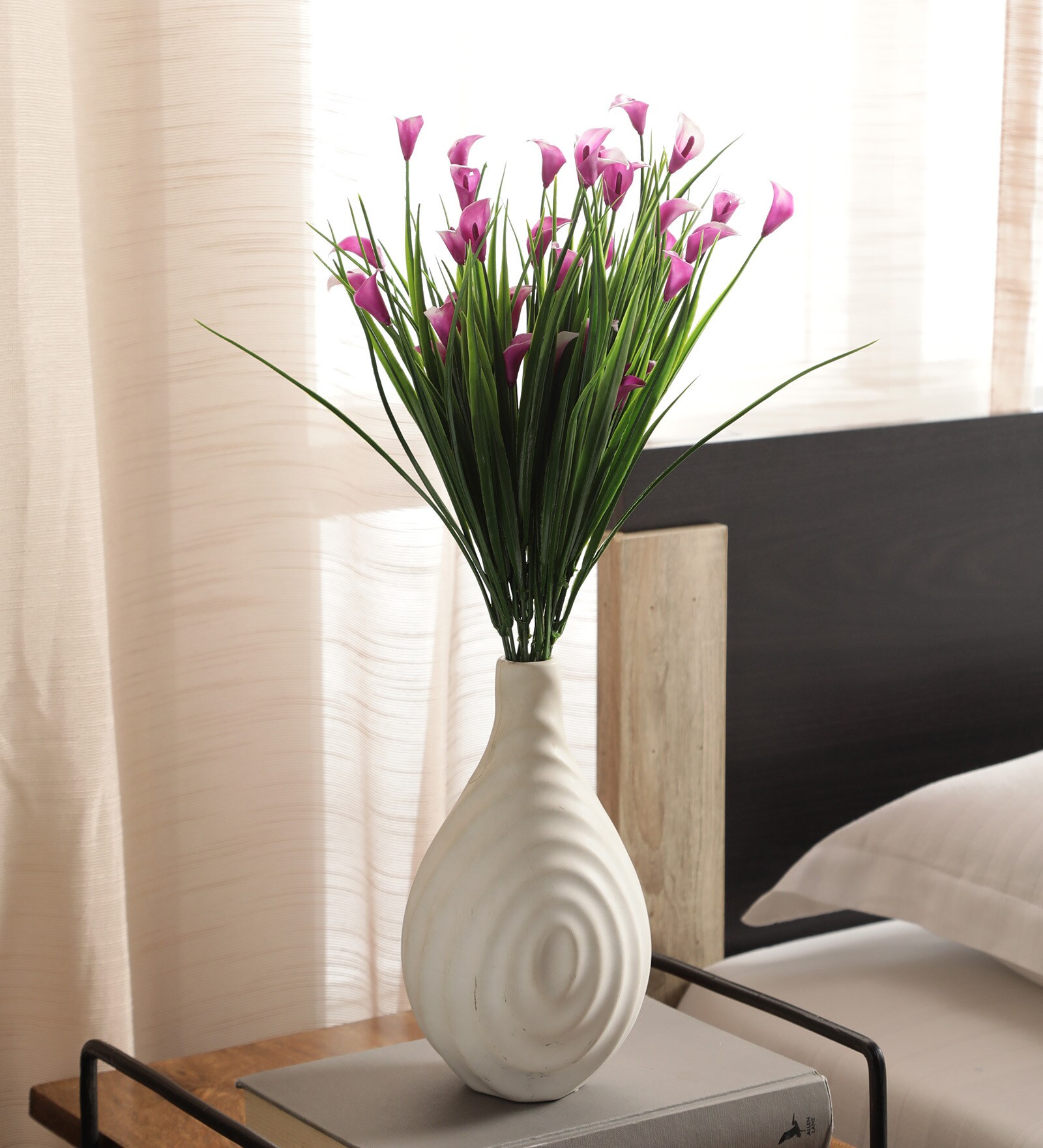 Pink Polyester Calla Lilly Bulbs Artificial Flowers