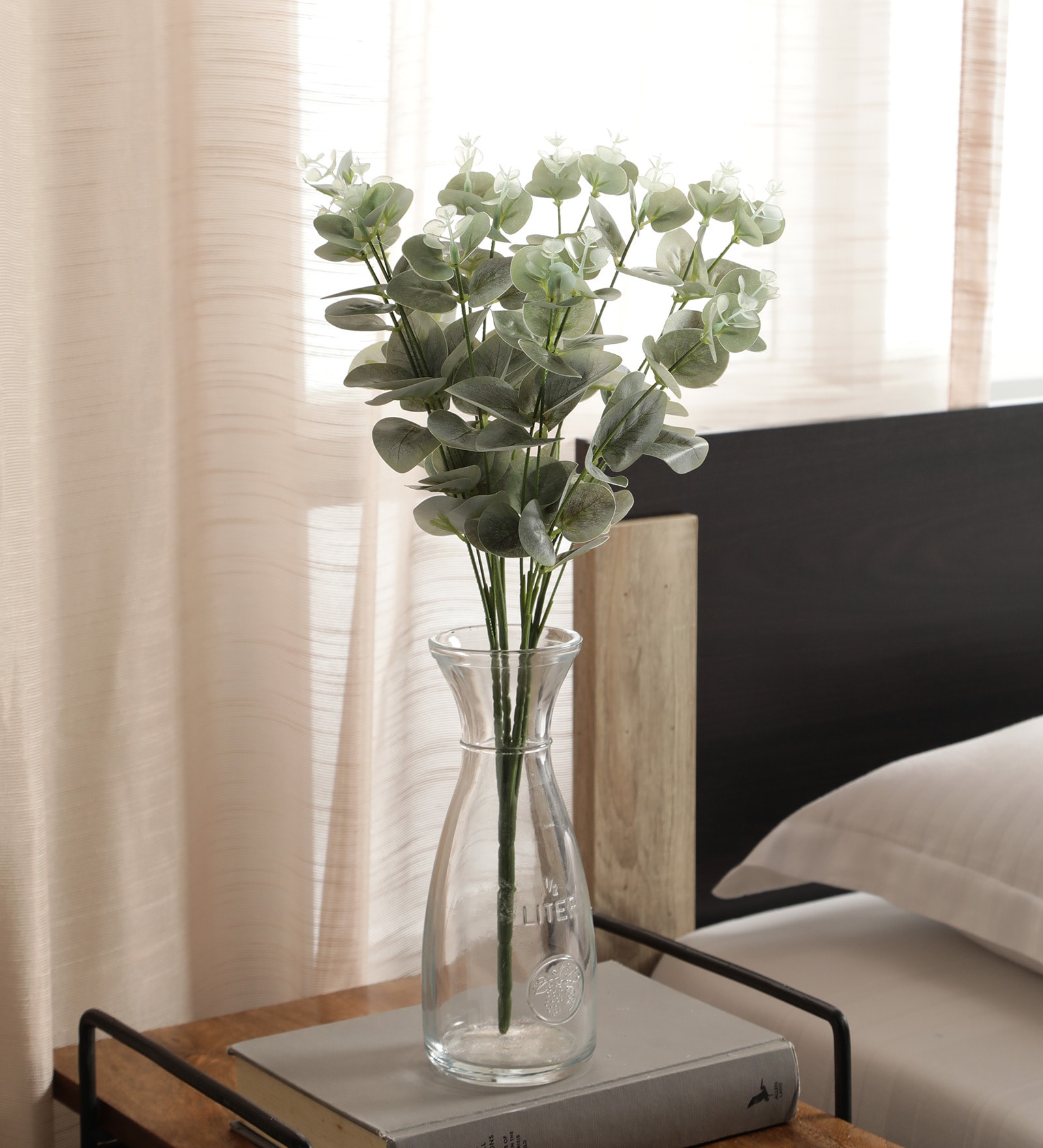 Fabric Frosted Eucalyptus Artificial Plants