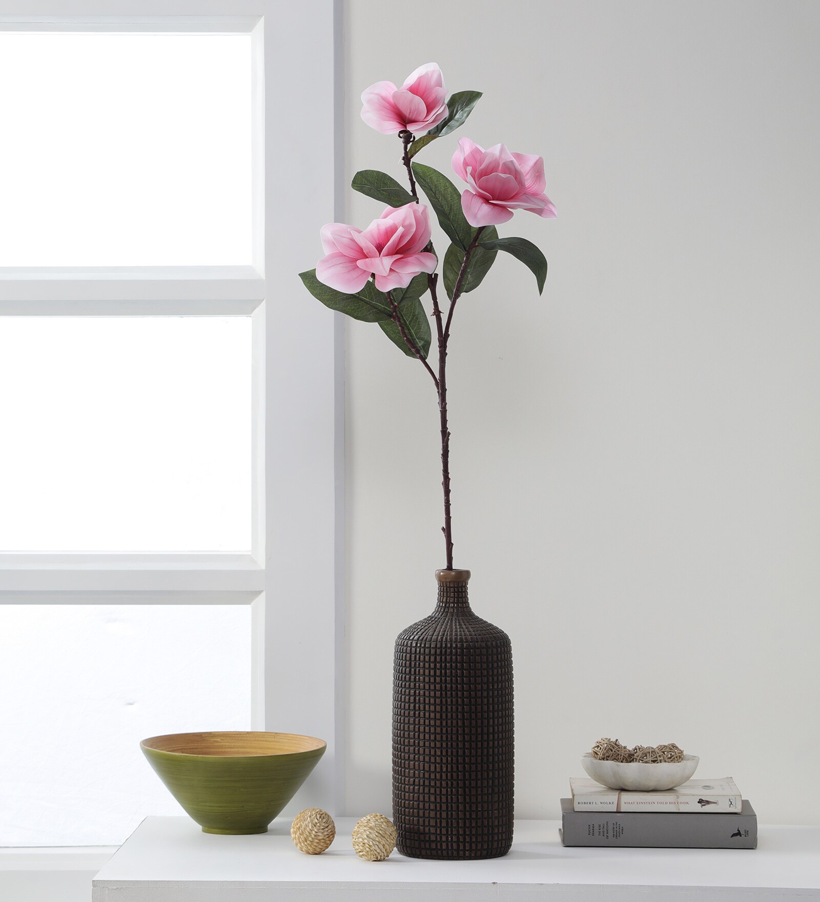 Pink Fabric Glorious Magnolia Artificial Flowers