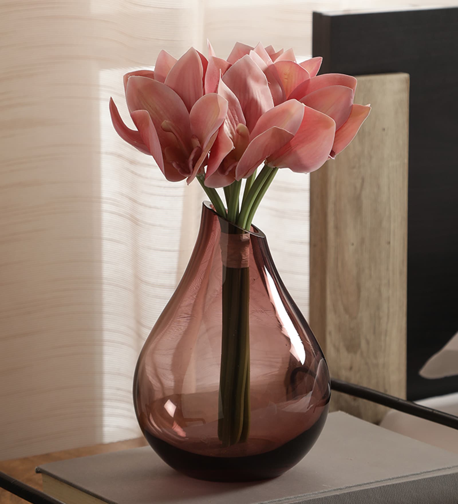Pink Polyester Radiant Orchid Artificial Flowers