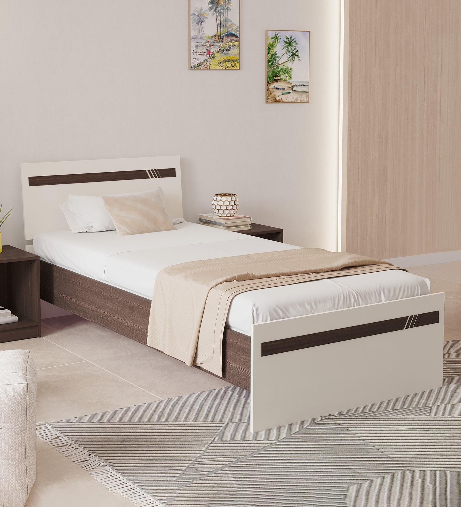 Pollo Single Bed In Wenge  Finish