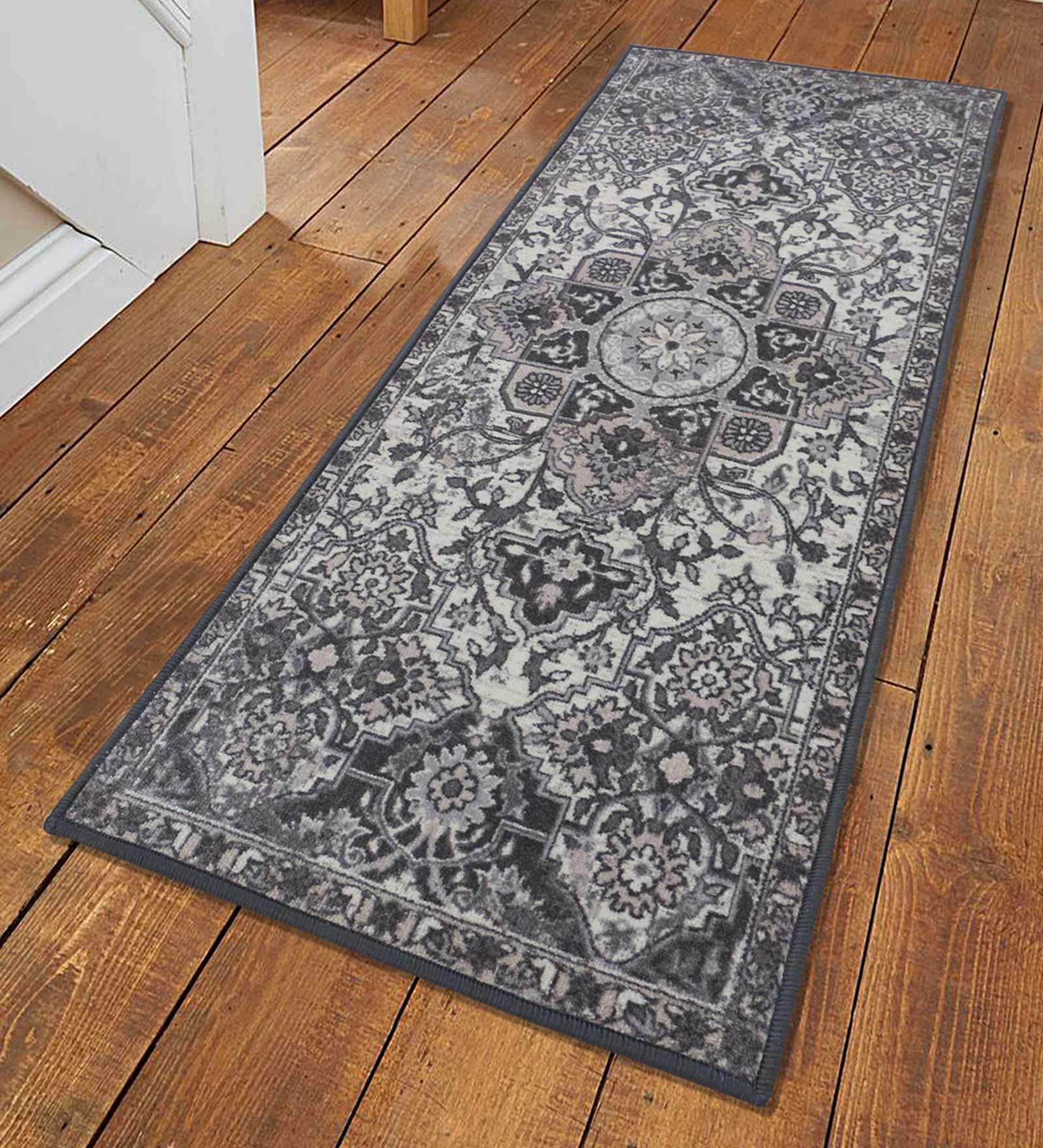 Buy Polyamide Oriental Pattern Nylon 5 X 2 Feet Machine Made Bedside ...