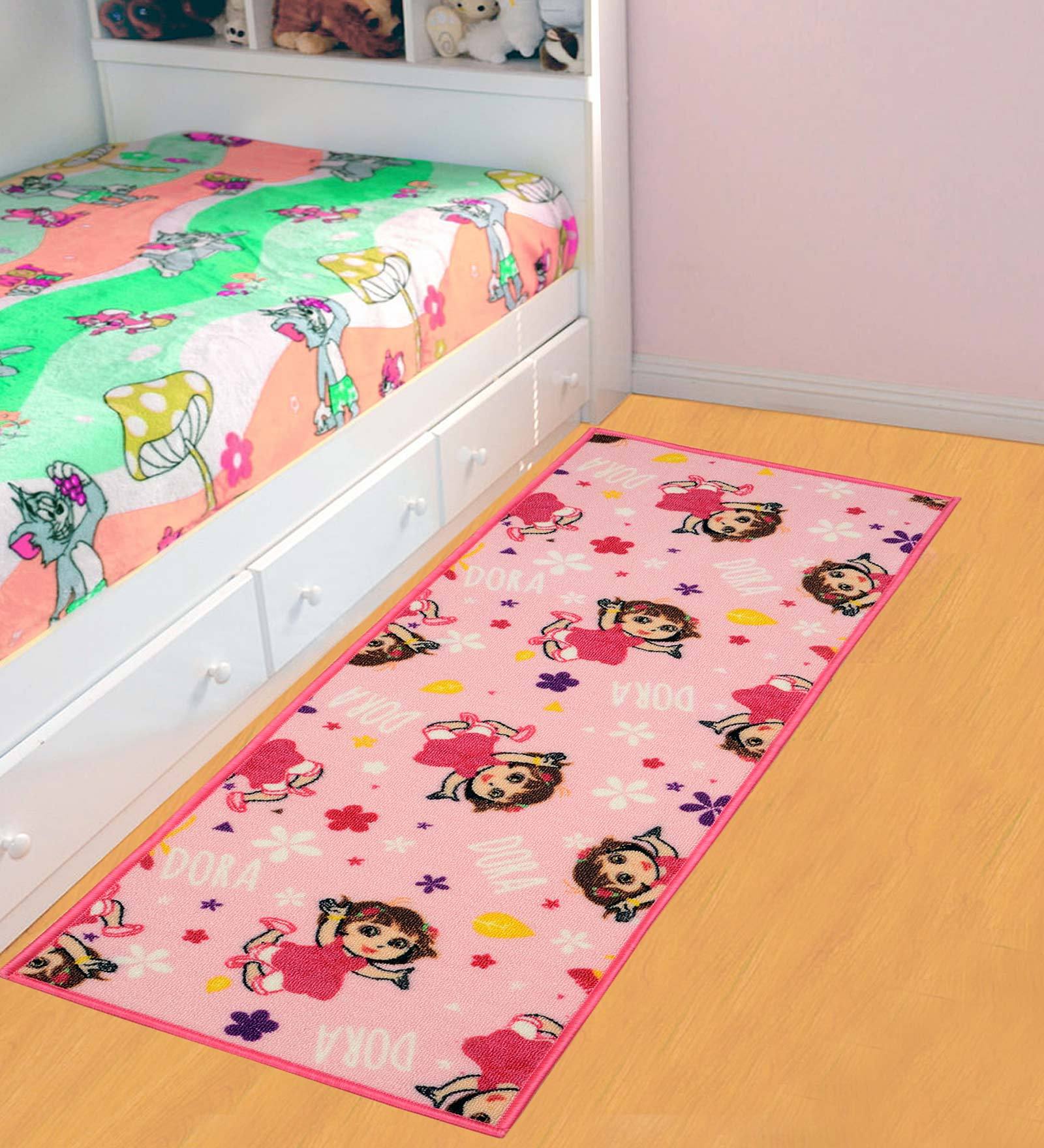 DORA Polyester 4 x 1.5 feet Anti Skid Kids Floor Mat